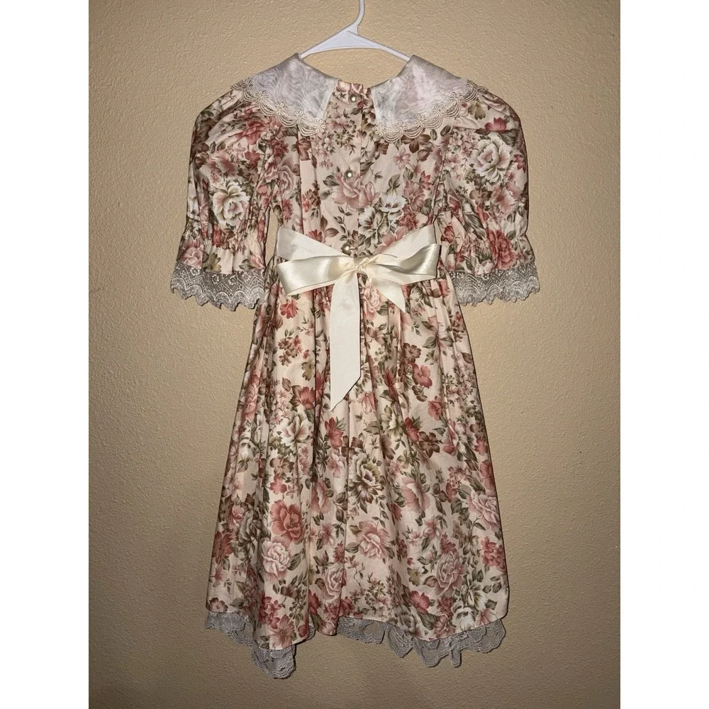 Poly Kids 80's Vintage Floral Cottage Core Size 8 Made In the USA